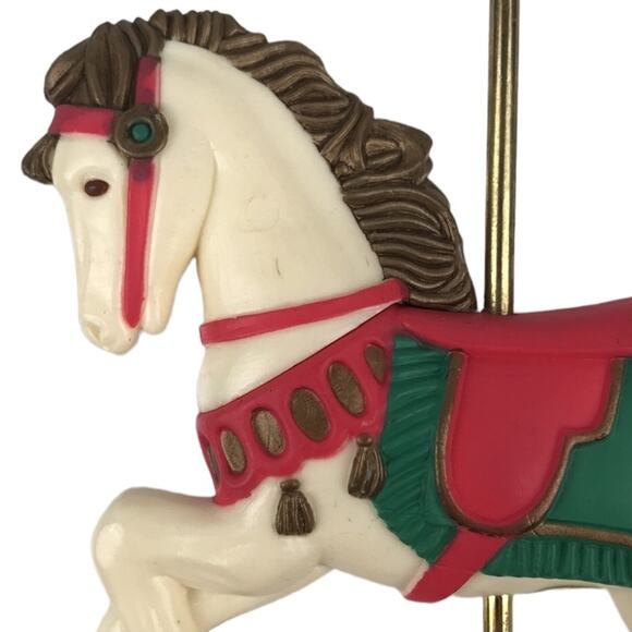 Vintage American Greetings 4'' Carousel Horse Christmas Tree Ornament AX-1035 - Picture 5 of 8